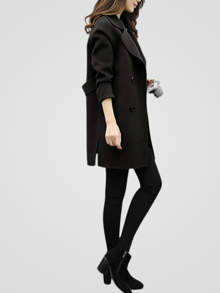 Britt | Longline Double-Breasted Coat