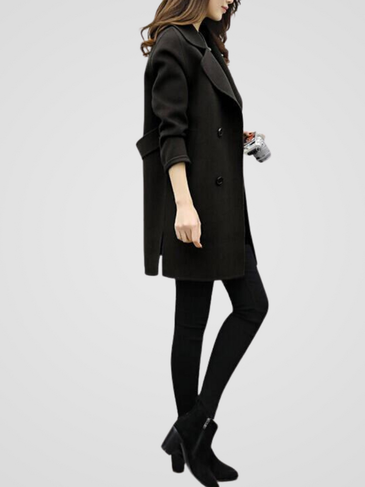 Britt | Longline Double-Breasted Coat
