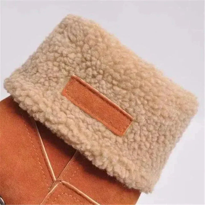 Lavinia | Fleece Cuff Faux Fur Boots with Heel