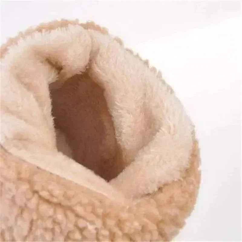 Lavinia | Fleece Cuff Faux Fur Boots with Heel
