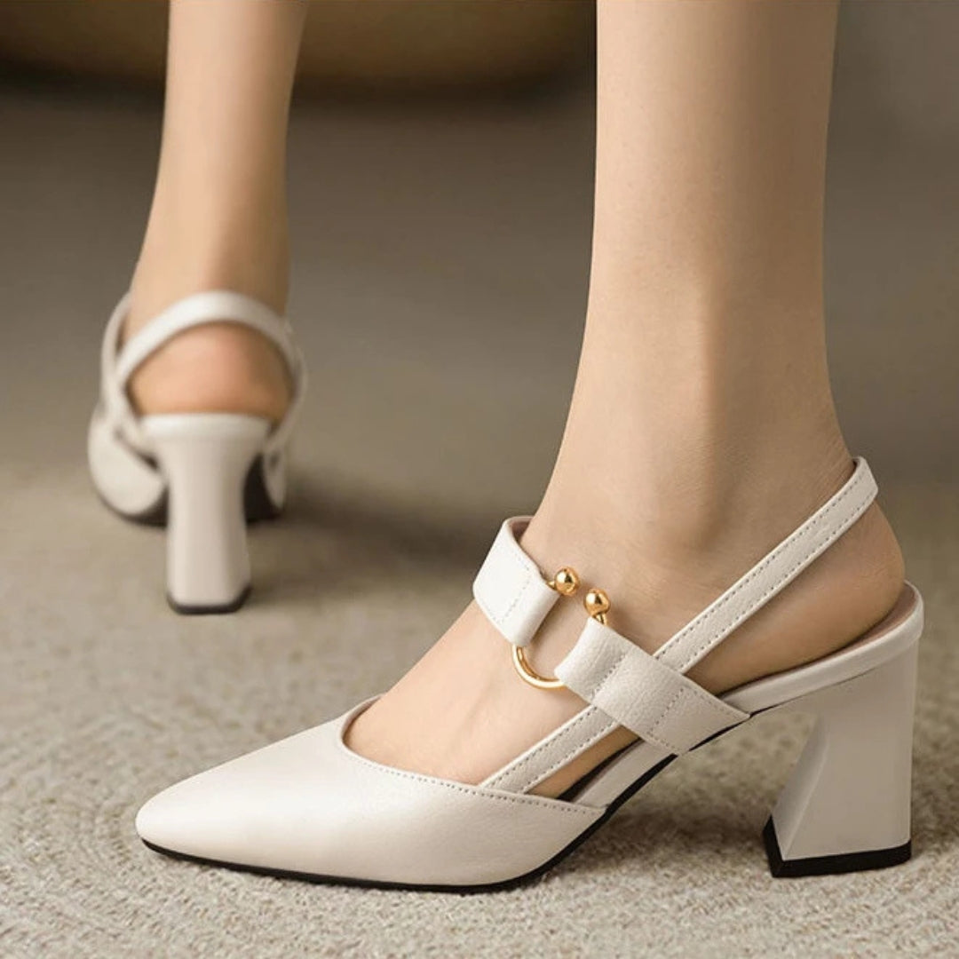 Eleny | Slingback Mary Jane Block Heels