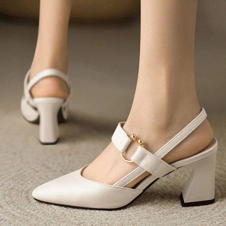 Eleny | Slingback Mary Jane Block Heels