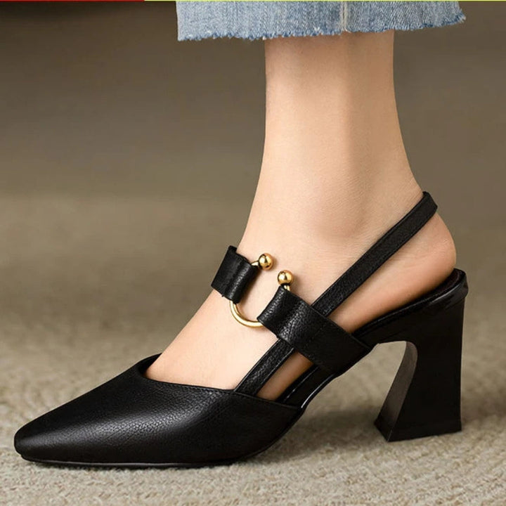 Eleny | Slingback Mary Jane Block Heels