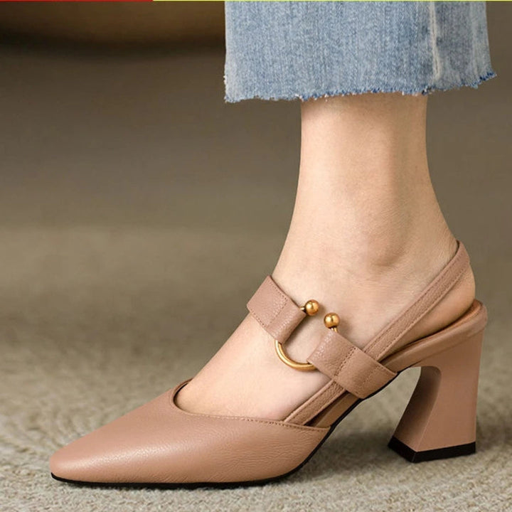 Eleny | Slingback Mary Jane Block Heels