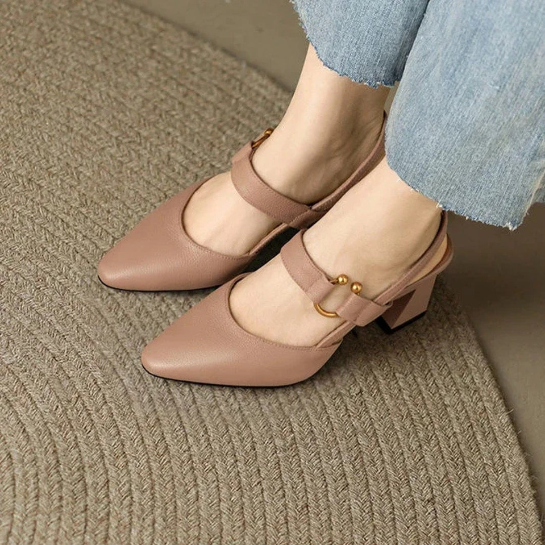 Eleny | Slingback Mary Jane Block Heels