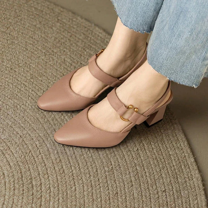 Eleny | Slingback Mary Jane Block Heels