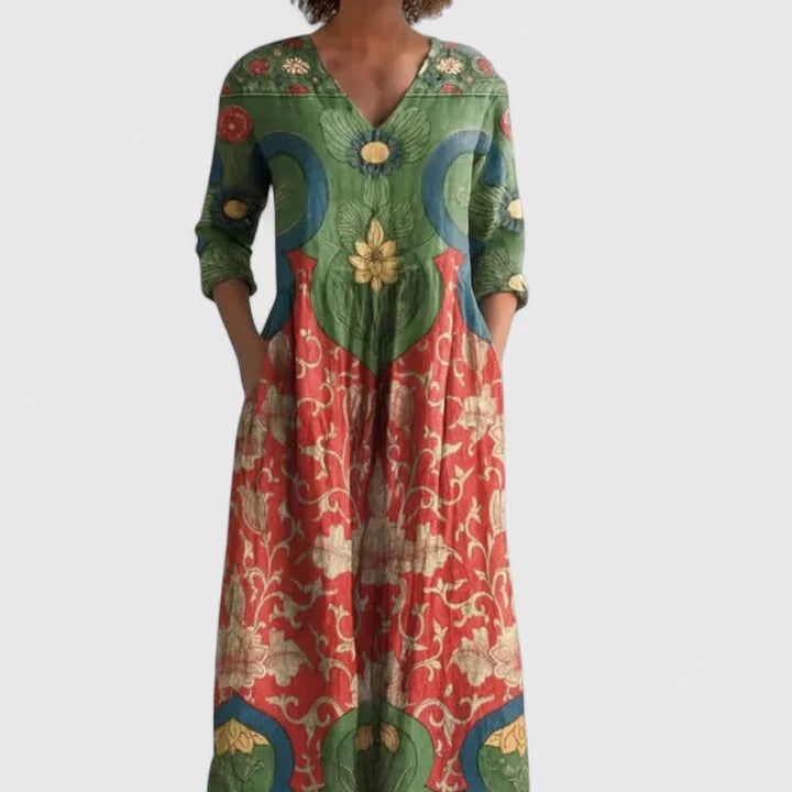 Delphi | Floral Print Bohemian Maxi Dress
