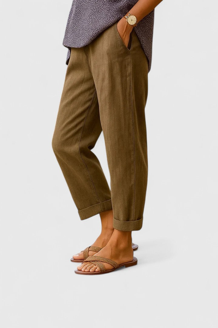 Melissa | Cropped Capri Pants with Side Pockets
