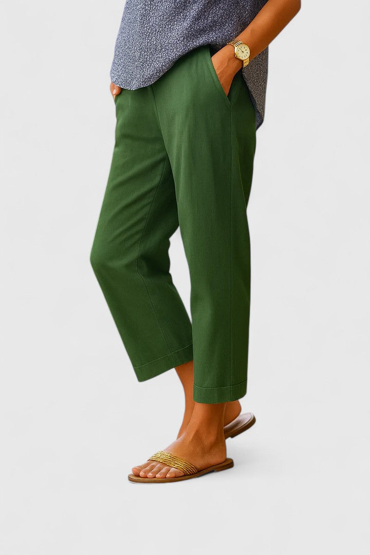 Melissa | Cropped Capri Pants with Side Pockets