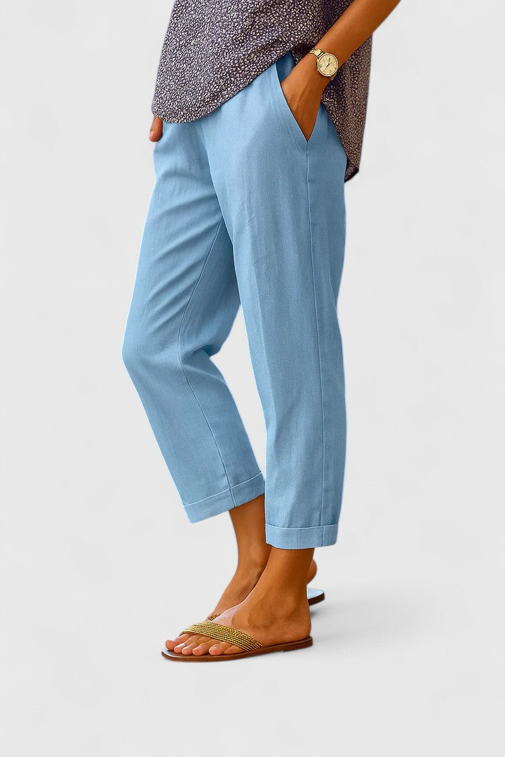 Melissa | Cropped Capri Pants with Side Pockets