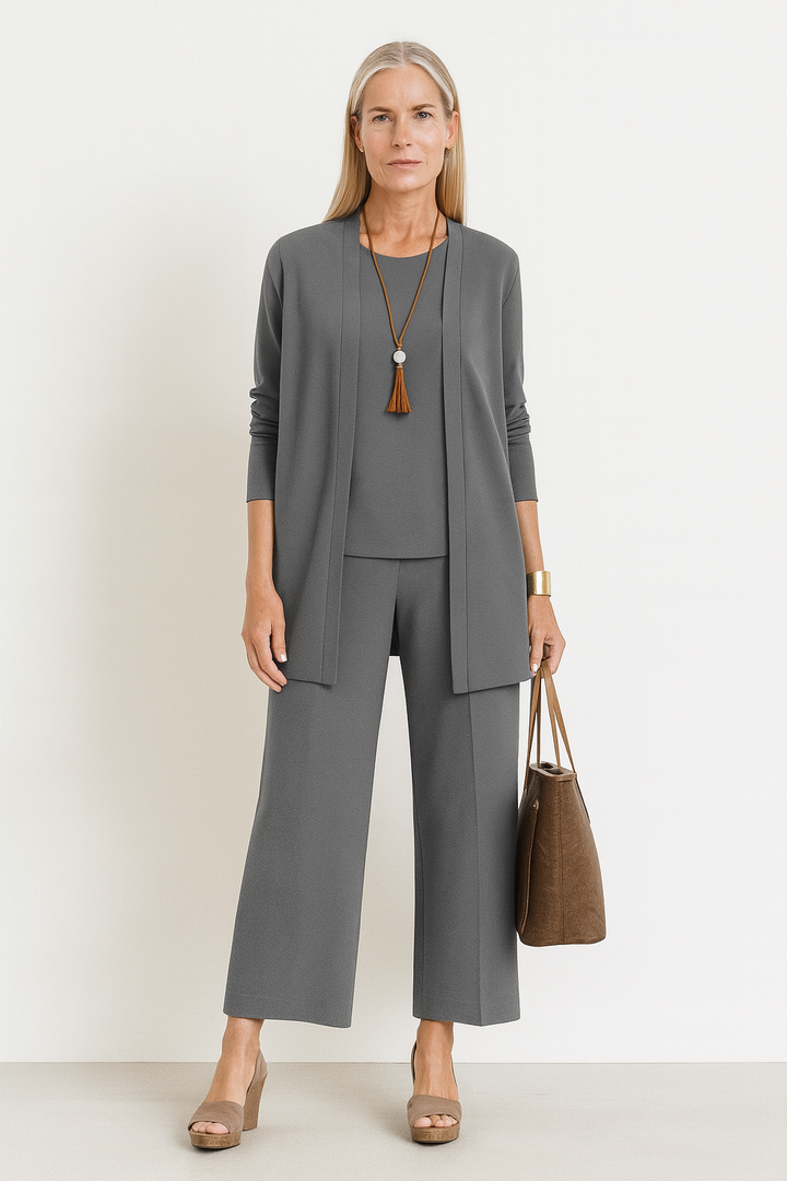 Arielle | Three-Piece Matching Set with Cardigan