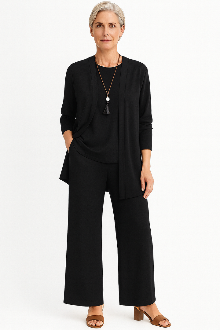 Arielle | Three-Piece Matching Set with Cardigan