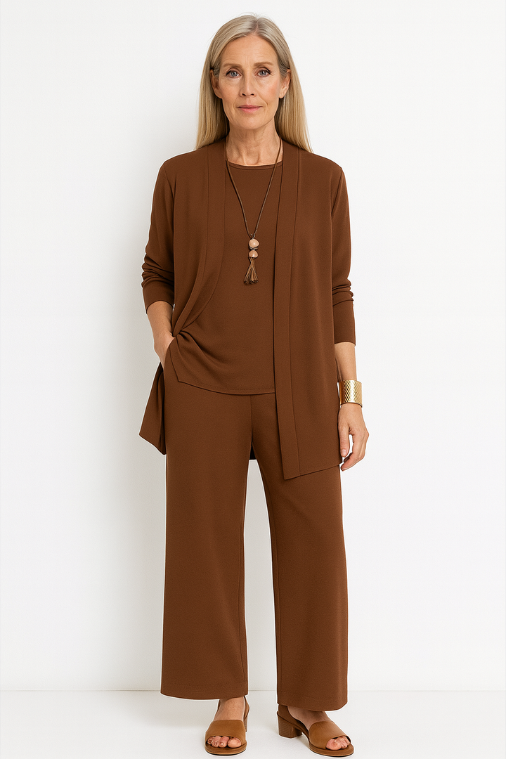 Arielle | Three-Piece Matching Set with Cardigan