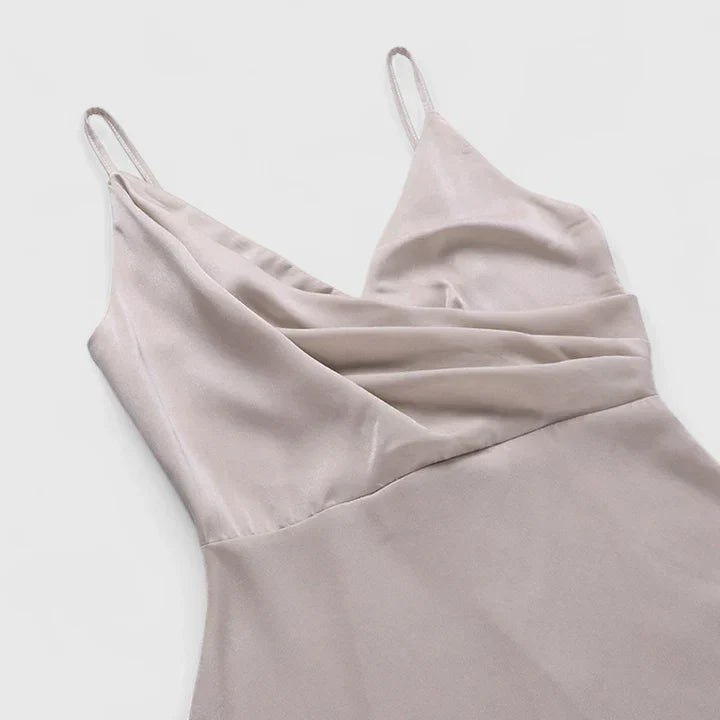 Tatum | Satin Slip Dress with Thigh Slit