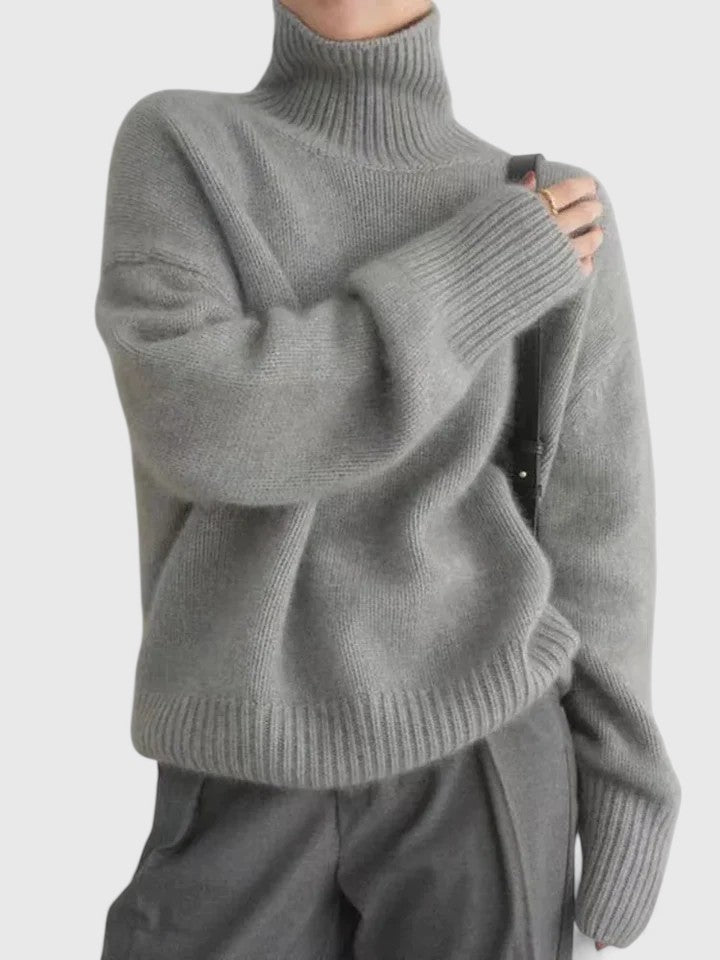 Lara | Oversized Turtleneck Sweater Ribbed Knit