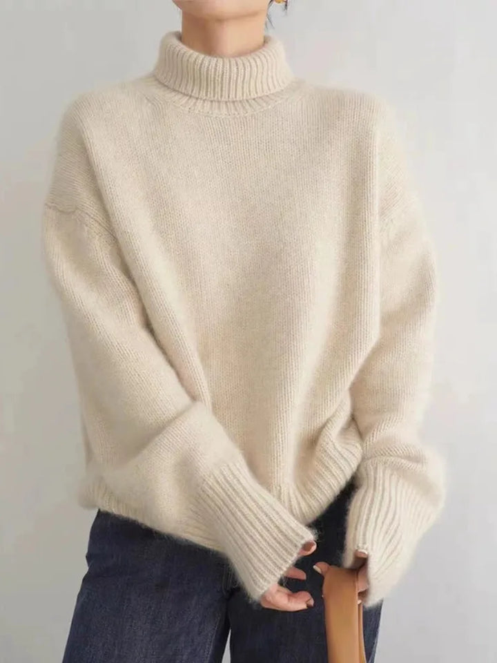 Alfreda | Oversized Turtleneck Sweater with Ribbed Cuffs