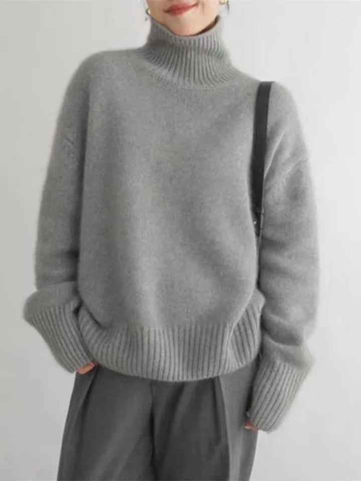 Alfreda | Oversized Turtleneck Sweater with Ribbed Cuffs