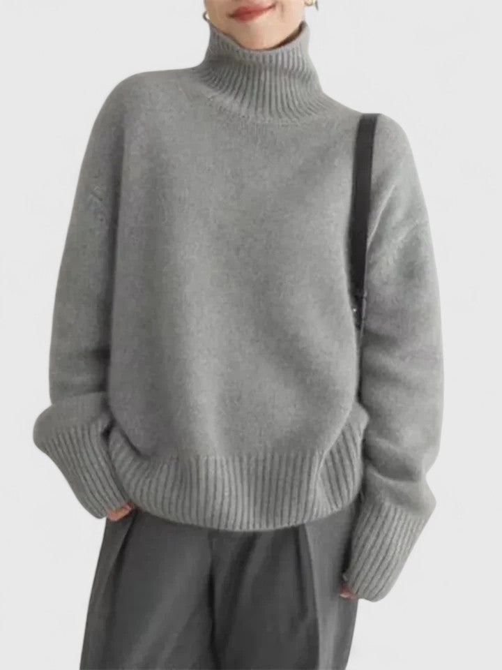 Lara | Oversized Turtleneck Sweater Ribbed Knit