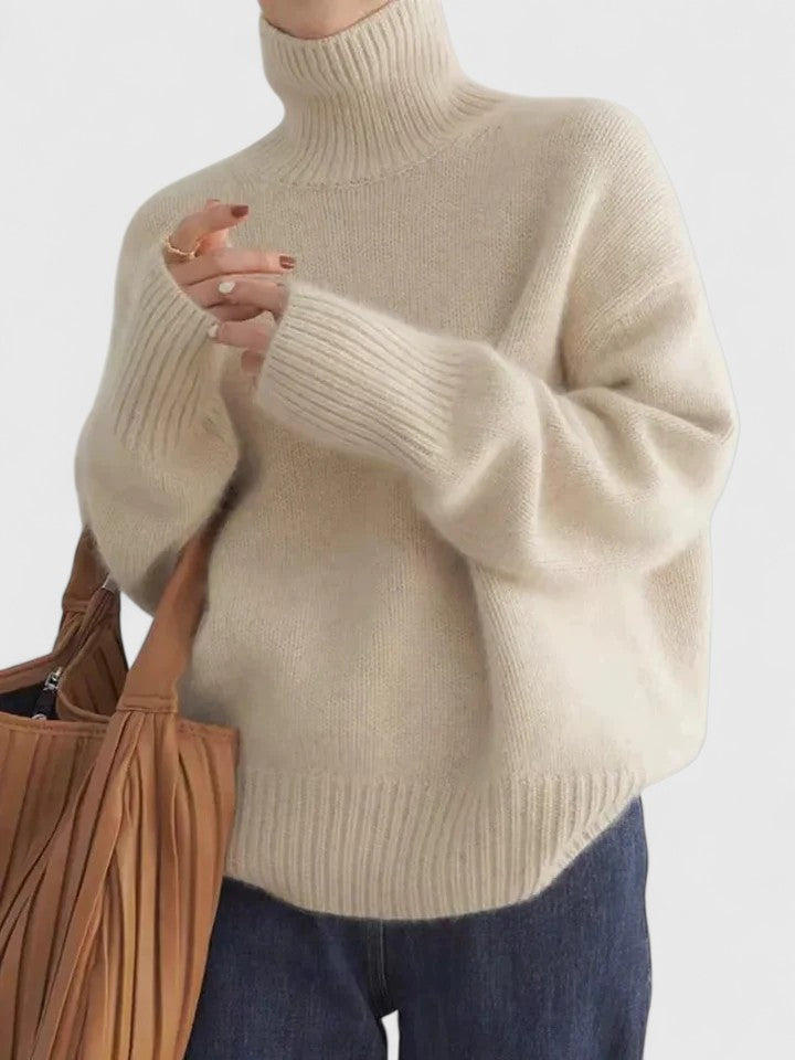 Lara | Oversized Turtleneck Sweater Ribbed Knit