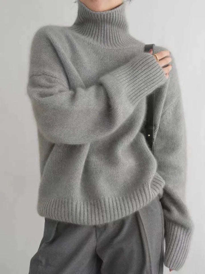 Alfreda | Oversized Turtleneck Sweater with Ribbed Cuffs