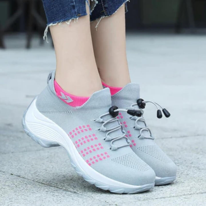 Oriana | Mesh Knit Platform Walking Shoes