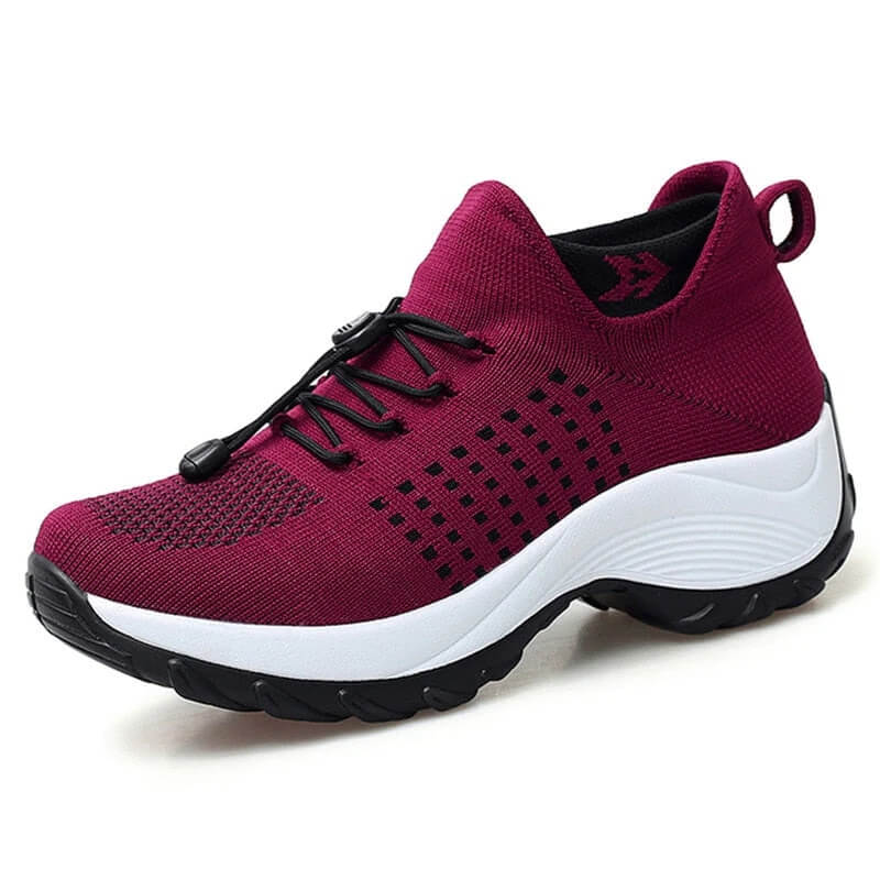 Oriana | Mesh Knit Platform Walking Shoes