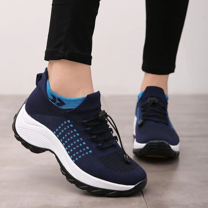 Oriana | Mesh Knit Platform Walking Shoes