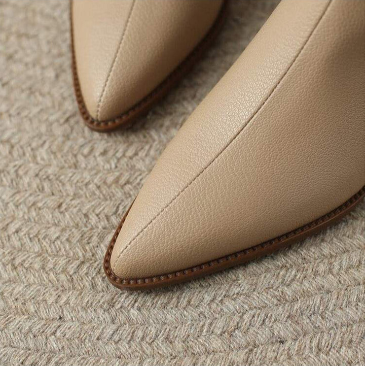 Angelina | Pointed Toe Block Heel Ankle Boots