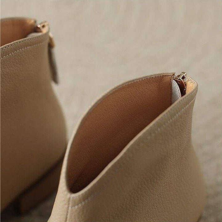 Angelina | Pointed Toe Block Heel Ankle Boots