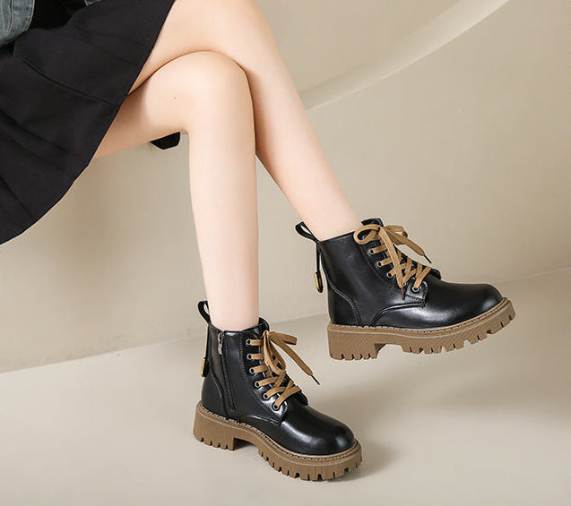 Isabeau | Lace-Up Lug Sole Combat Boots
