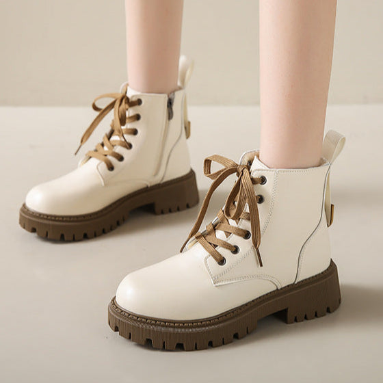 Isabeau | Lace-Up Lug Sole Combat Boots