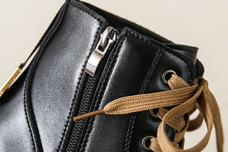 Isabeau | Lace-Up Lug Sole Combat Boots