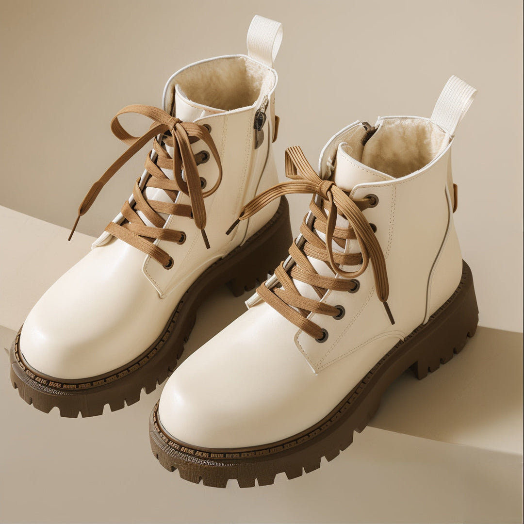 Isabeau | Lace-Up Lug Sole Combat Boots