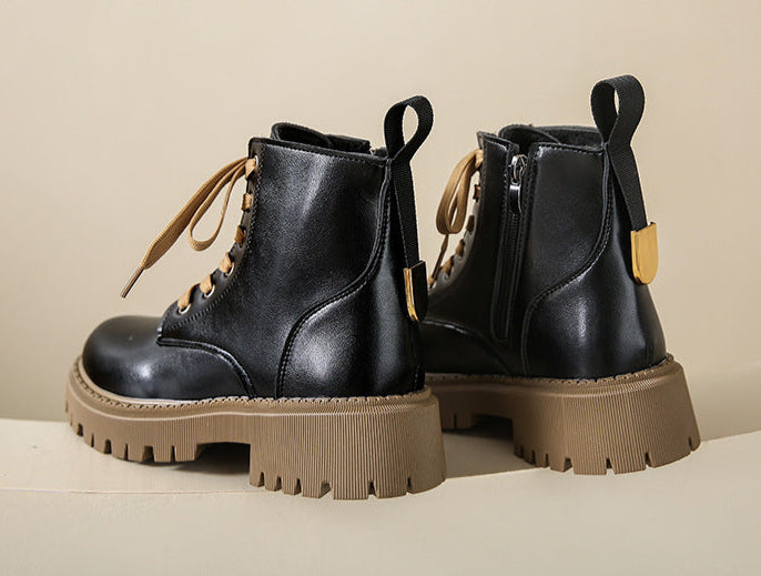 Isabeau | Lace-Up Lug Sole Combat Boots