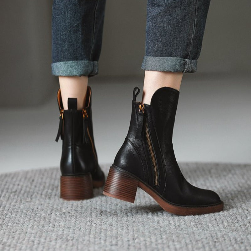 Hana | Western Boots with Block Heel