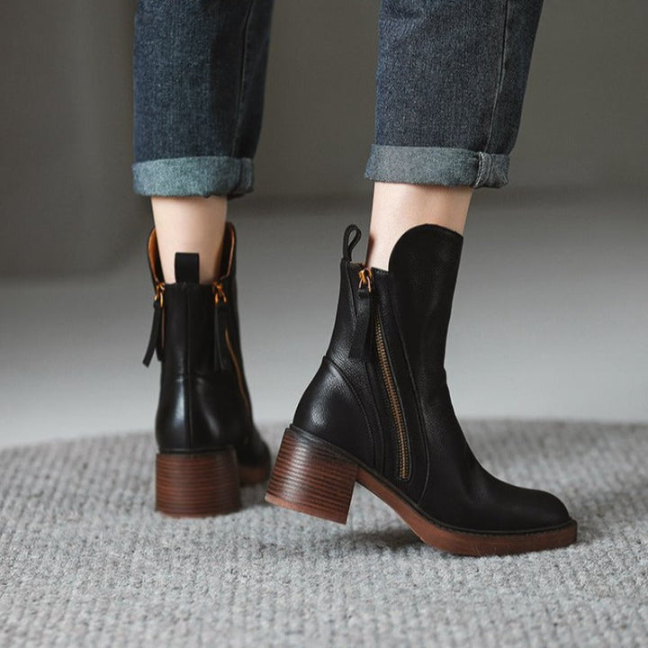 Hana | Western Boots with Block Heel