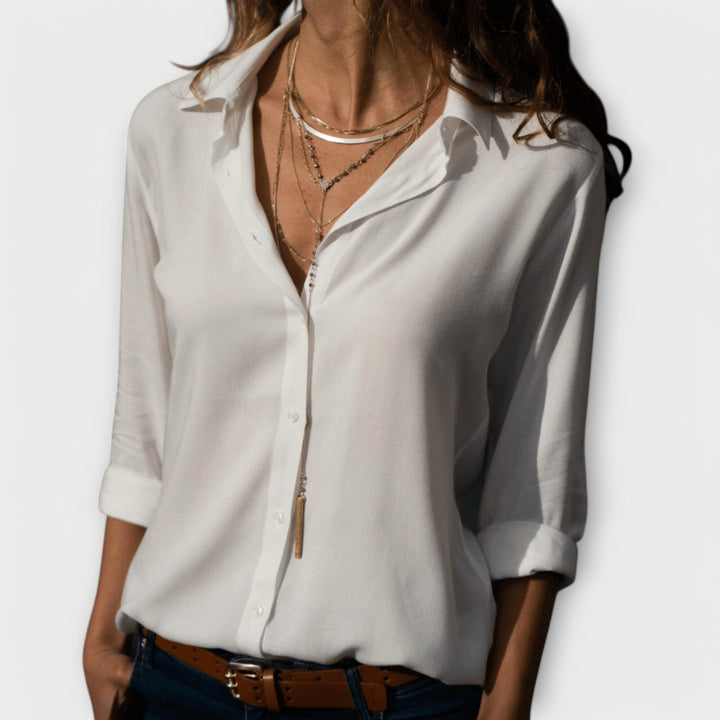 Micaela | Button-Up Blouse with Collared Neckline