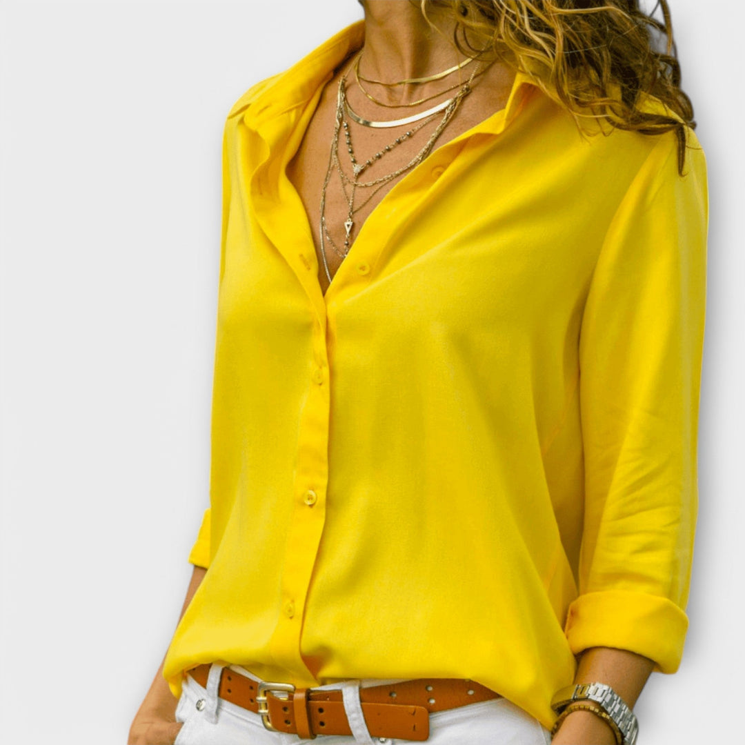 Micaela | Button-Up Blouse with Collared Neckline
