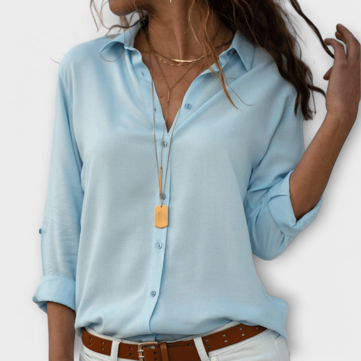 Micaela | Button-Up Blouse with Collared Neckline