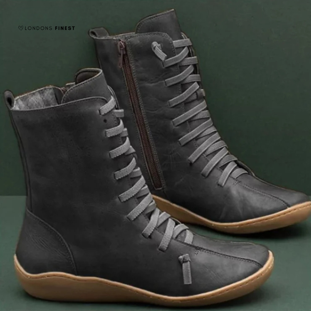 Brooklyn | Lace-Up Ankle Zipper Boots