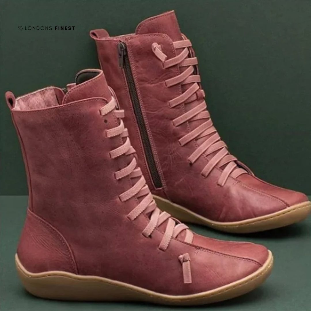 Brooklyn | Lace-Up Ankle Zipper Boots