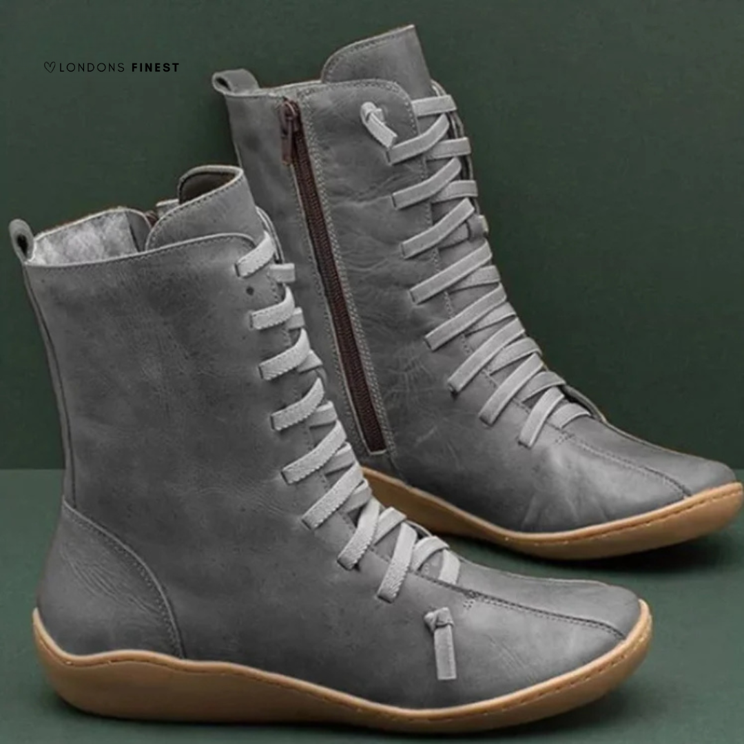 Brooklyn | Lace-Up Ankle Zipper Boots
