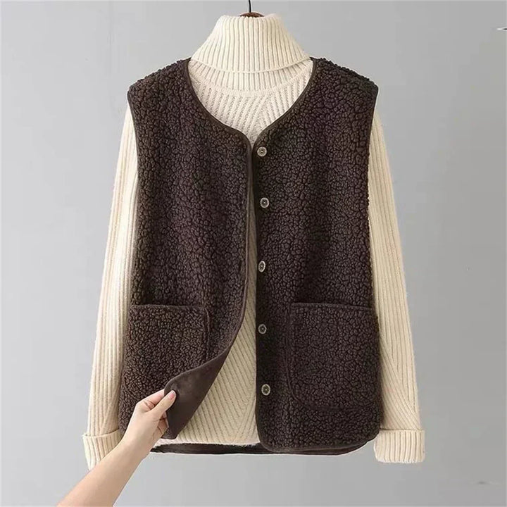 Faith | Sherpa Fleece Vest with Pockets