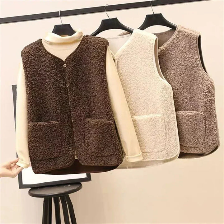 Faith | Sherpa Fleece Vest with Pockets