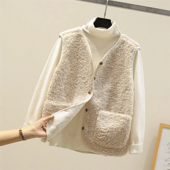 Faith | Sherpa Fleece Vest with Pockets