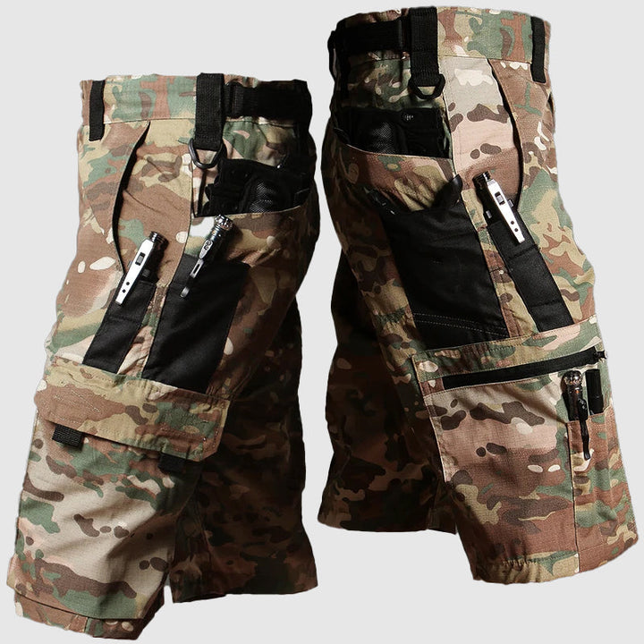 Jax | Camouflage Multi Compartment Cargo Shorts