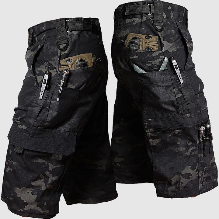 Jax | Camouflage Multi Compartment Cargo Shorts