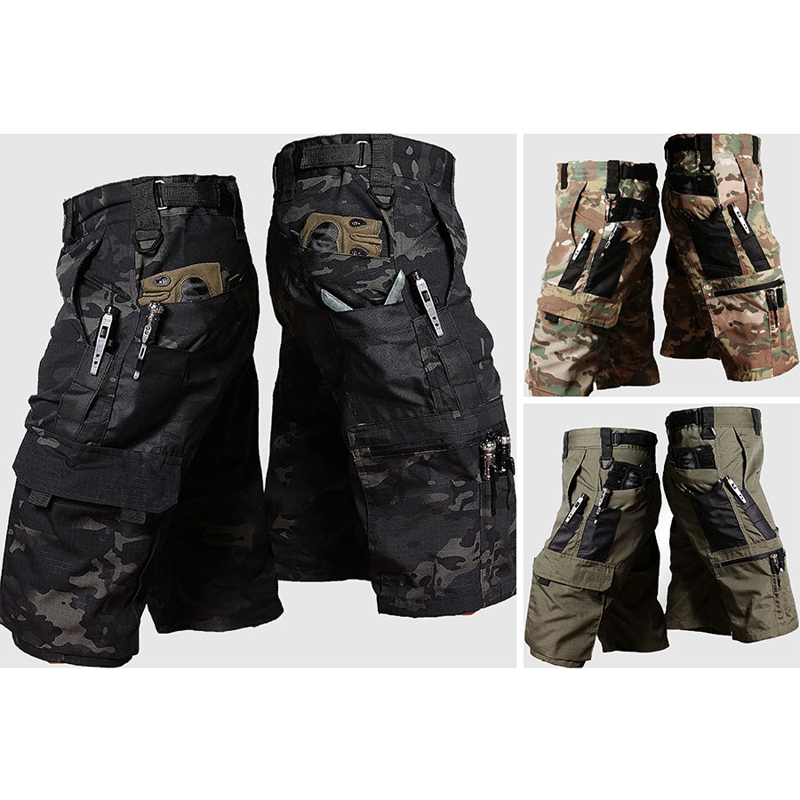 Jax | Camouflage Multi Compartment Cargo Shorts