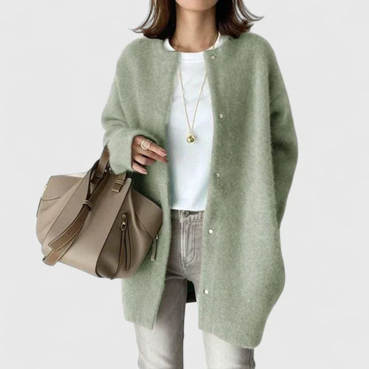 Reva | Oversized Button-Up Cardigan with Long Sleeves