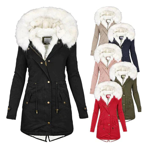 Carla | Faux Fur Hooded Winter Parka Coat